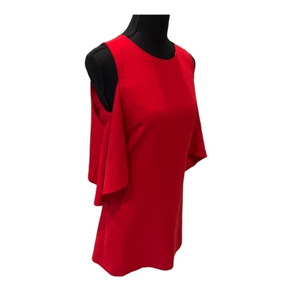 Alice and Olivia Red Mini Dress Cold Shoulder XS - Picture 3 of 9